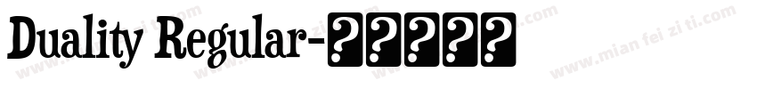 Duality Regular字体转换